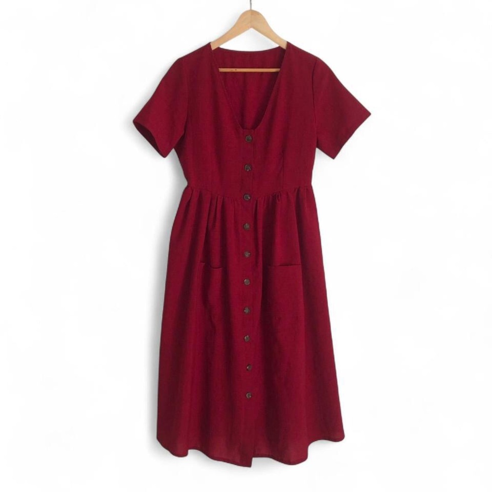 Burgundy Midi Dress